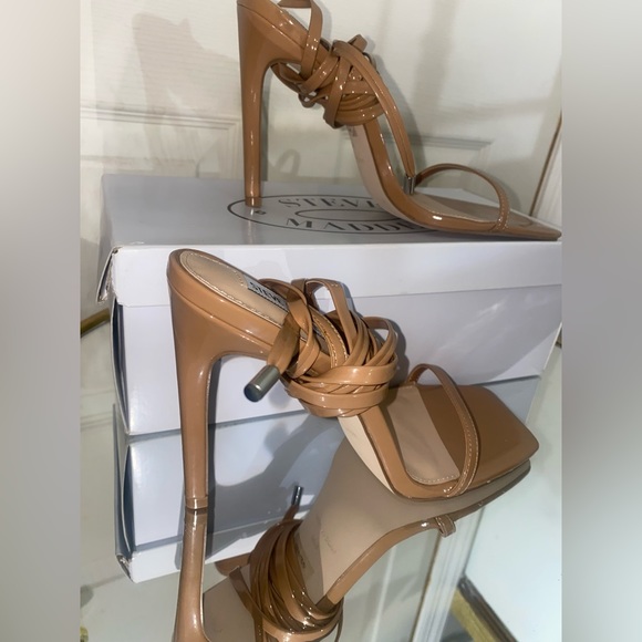 🤎NEVER WORN! Steve Madden Heels | Wrap-Around | Tan | Size 9.5 | 4.5 in. - Picture 11 of 15